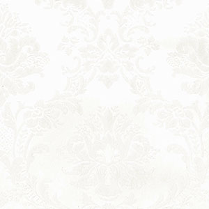 light reflective in-register damask in white pearl wallcovering