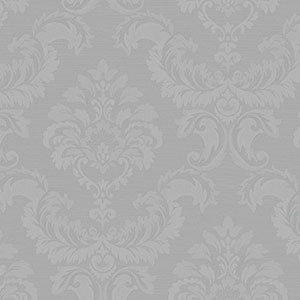 navy large damask silks wallcovering